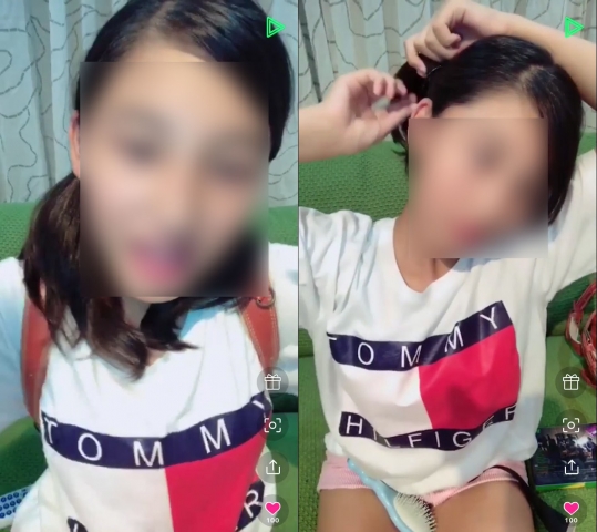 上半身も下半身も披露する美女