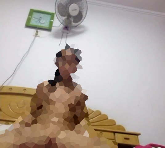 彼女は本当に全裸だ