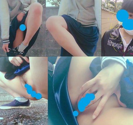 （レア）野外で裸になりながらオナニーする変態。「イッちゃう」「イッちゃう」と可愛い声を上げながら絶頂を迎える