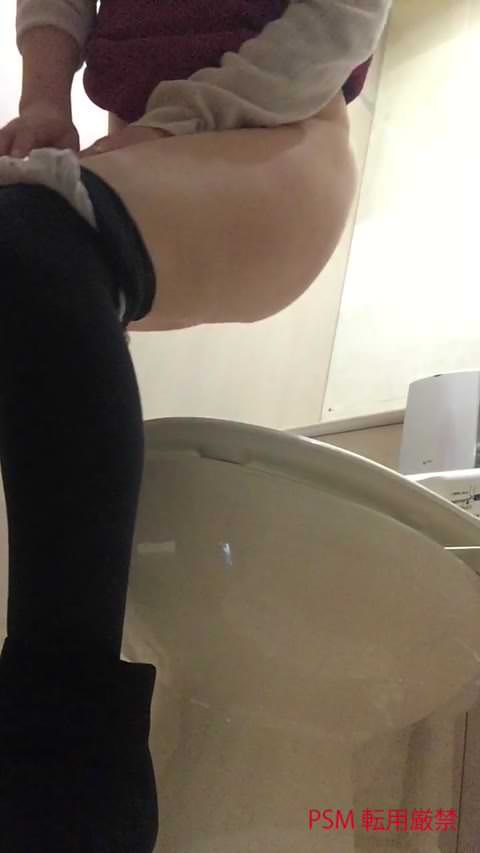 デパートのトイレでの隠し撮り！3人の女子、驚くほど濃い陰毛、制服、デパートの受付嬢！！