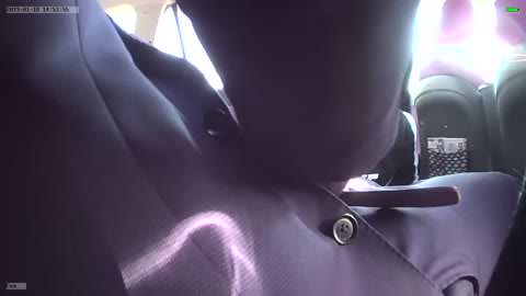 車内での素人娘によるフェラチオ