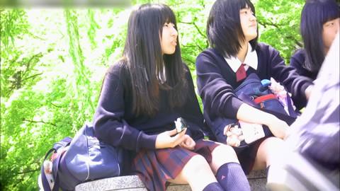 純粋な可愛らしい女子高生たちの正座弁当タイム