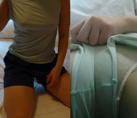 エースクラスの美女がパイパンマンコを見せながらオナニー